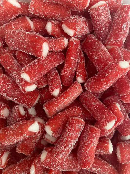 Fizzy Strawberry Pencil Bites